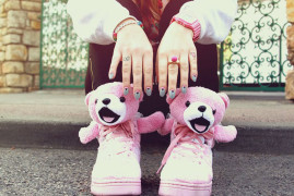 Adidas teddy bear pink