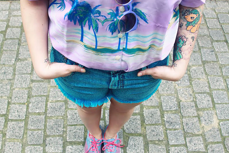 Chemise palmiers et vans era offspring