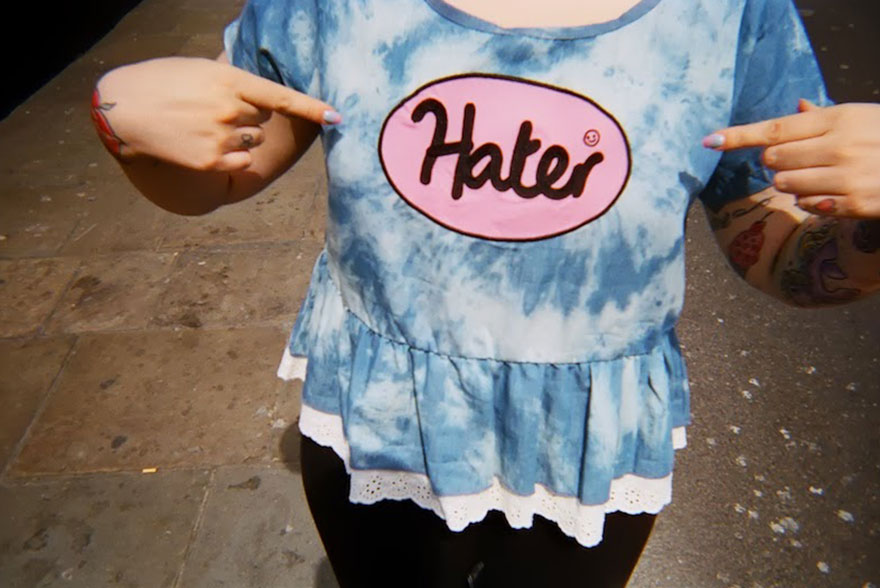 Haut peplum jean délavé Hater de Lazy Oaf