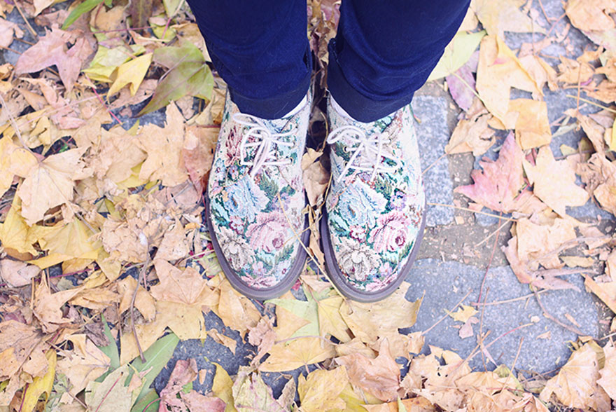 Dr Martens tapisserie fleurs