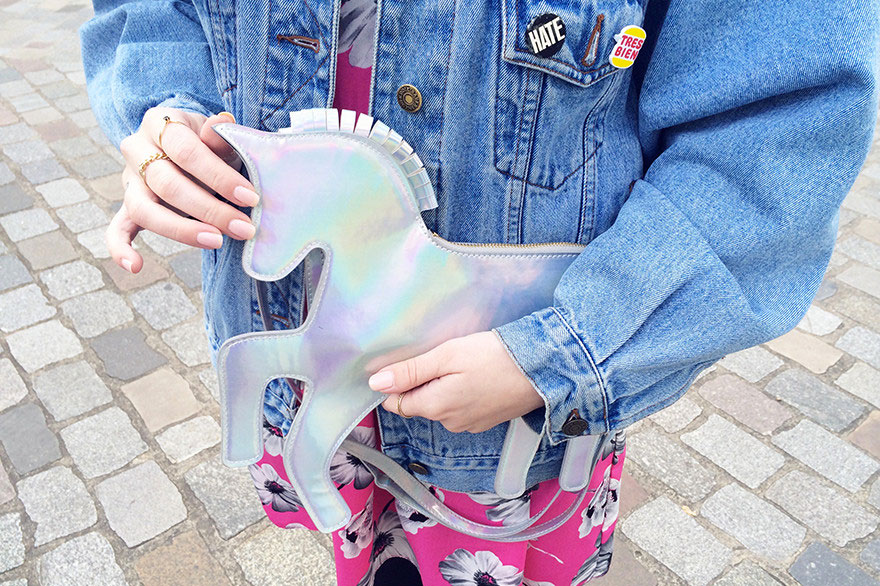 Licorne sac holographique