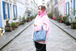 fourrure rose sac bleu pastel zara