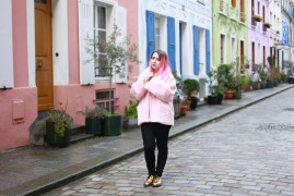 fourrure rose dr martens dorées