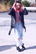 veste biker nelly t-shirt topshop chat
