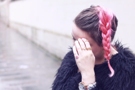 tresse rose ombre hair