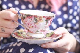 set tasse thé fleurie zara home