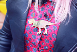t-rex collier mirroir