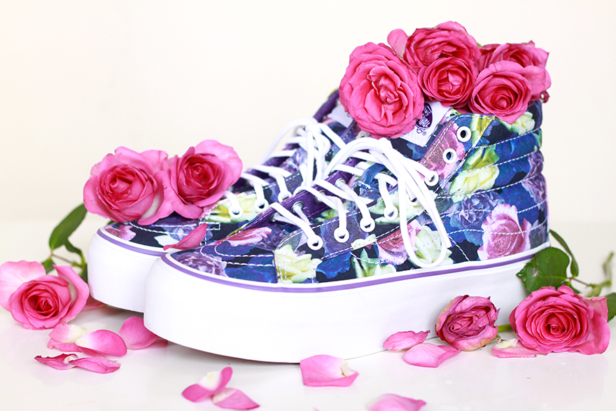 vans sk8 hi platform roses pastel