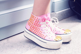 converse plateforme cloutés