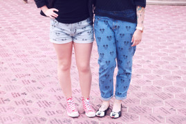 Jean et Short Eleven Paris imprimé Mickey