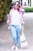 wildfox lunettes kimono fleuri look