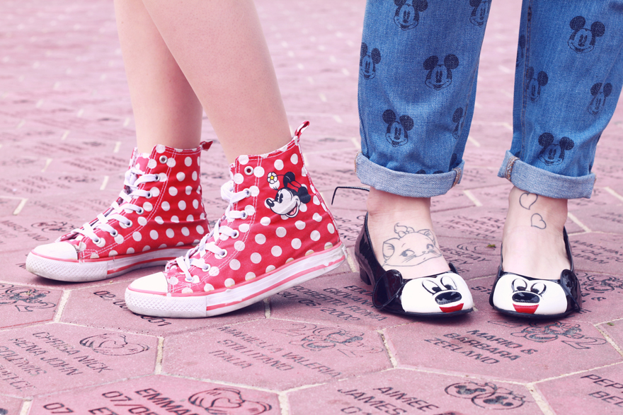 Converses Minnie et ballerines Mickey Castelbajac