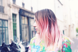 ombre hair rose pastel