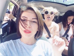 road trip selfie