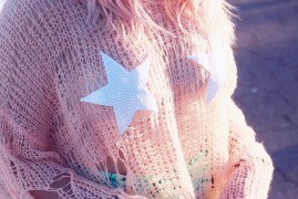 wildfox star bra sweater