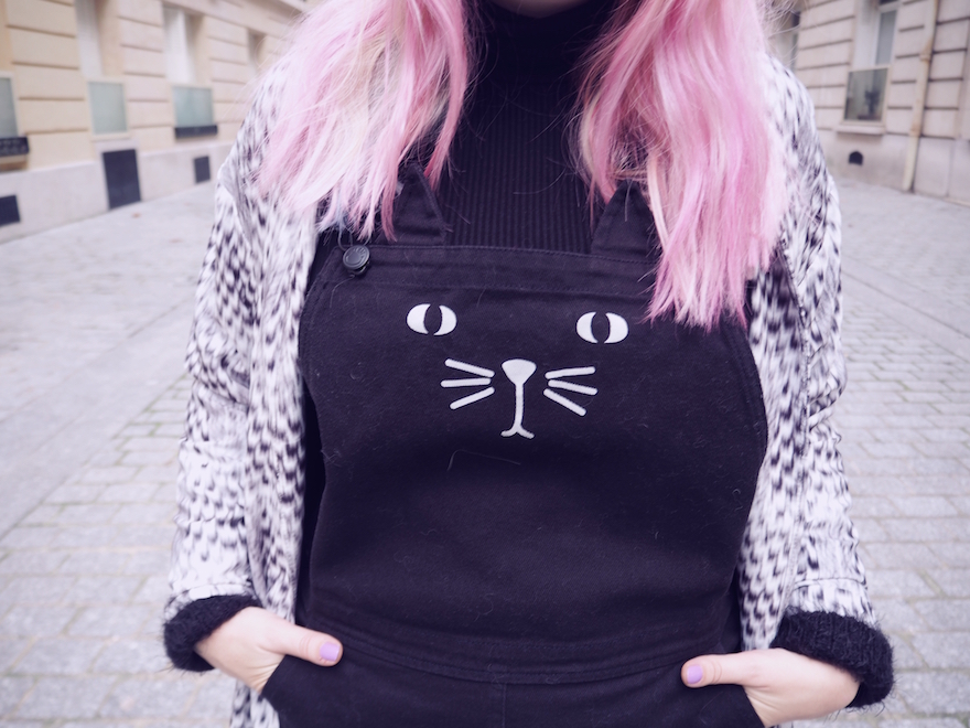 salopette chat lazy oaf