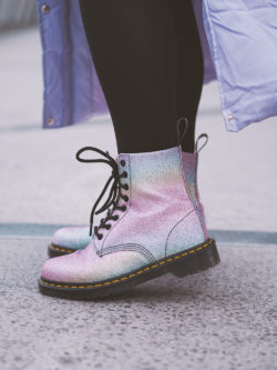 dr martens rainbow glitter