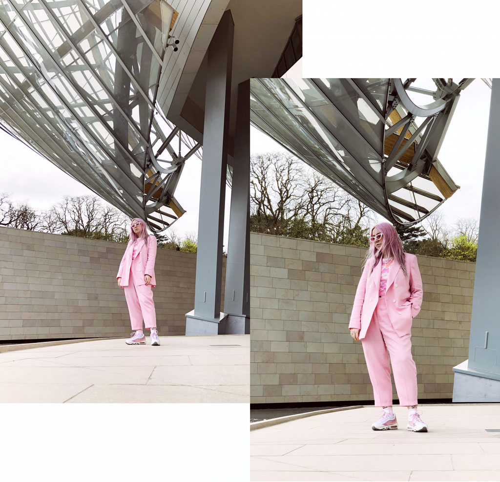 pink suit zara