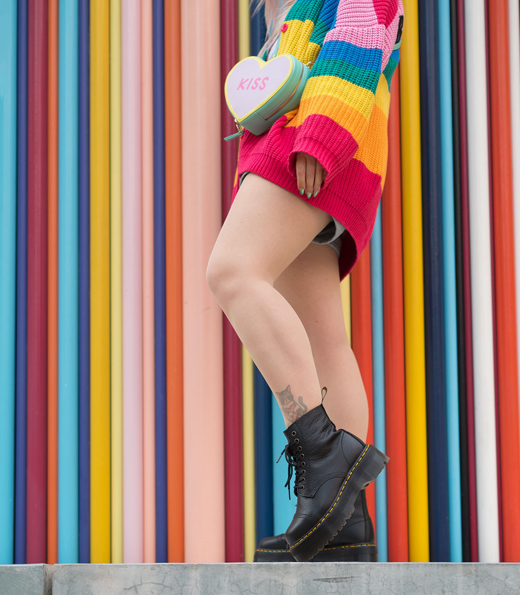 lazy oaf boring rainbow dr martens sinclair