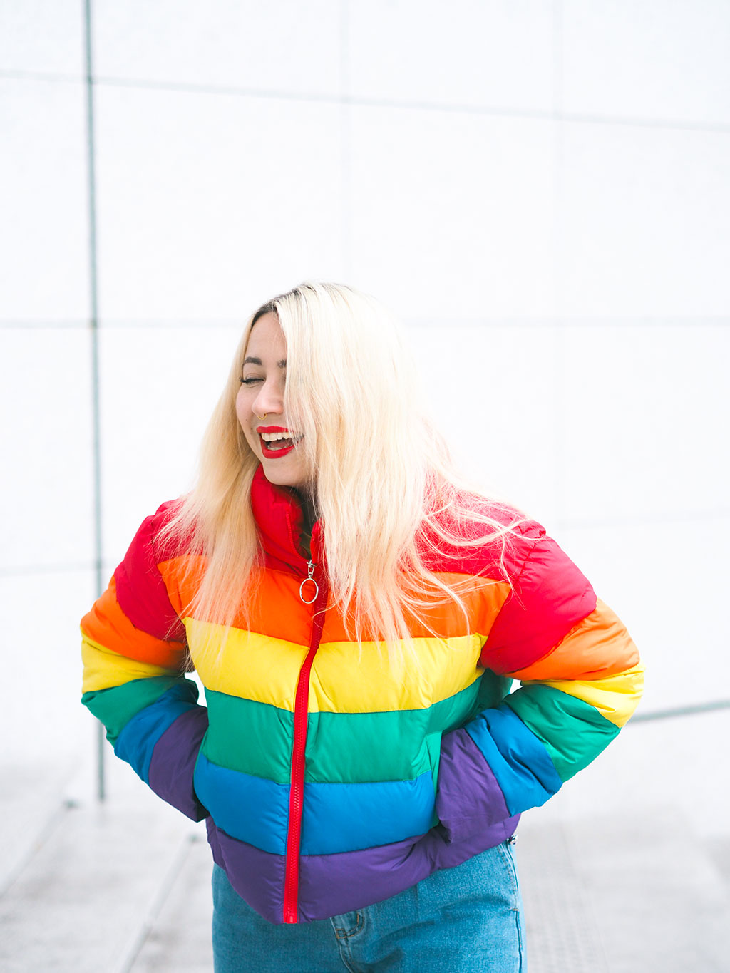 Primark rainbow deals puffer