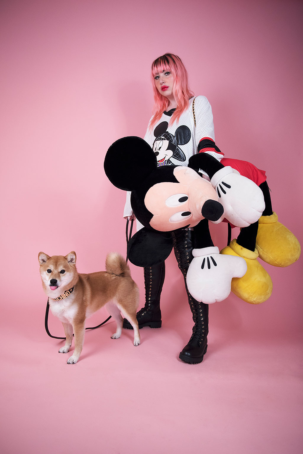 moschino disney mickey h&m shiba inu