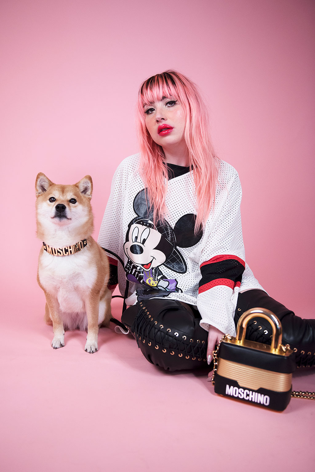 moschino disney mickey h&m shiba inu