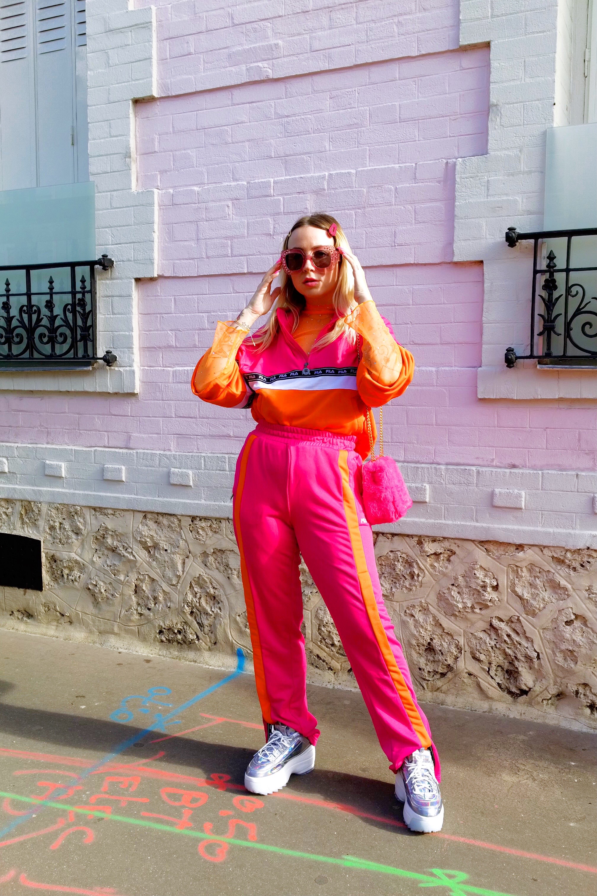 Fila outfit pink orange