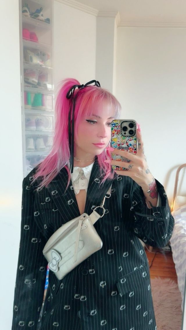 Outfit Adidas x Raf Simons s pink Stan Smith Lazy Kat