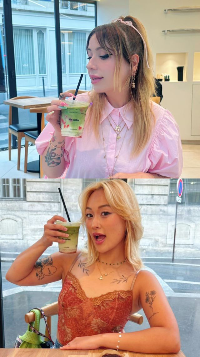 Coffee date avec @carbonara.jpg 🤍

Ca faisais longtemps qu'on voulait tester @thecoffee.fr et on a pas regretté : absolument délicieux.

On a toute les deux pris le matcha fraise-vanille avec du lait végétal (avoine pour elle et coco pour moi) : divin !! 
Il rentre immédiatement dans mon prochain top matcha ! 🍵 
Niveau patisserie on a pris brownie et muffin chocolat 🤤

C’est validé, nouveau qg débloqué ! 
Il y a plusieurs adresses à Paris, en France et dans le monde 🌍 je vais pouvoir y aller partout !

#thecoffee #bonneadresse #bonneadresseparis #bonplan #sortiraparis