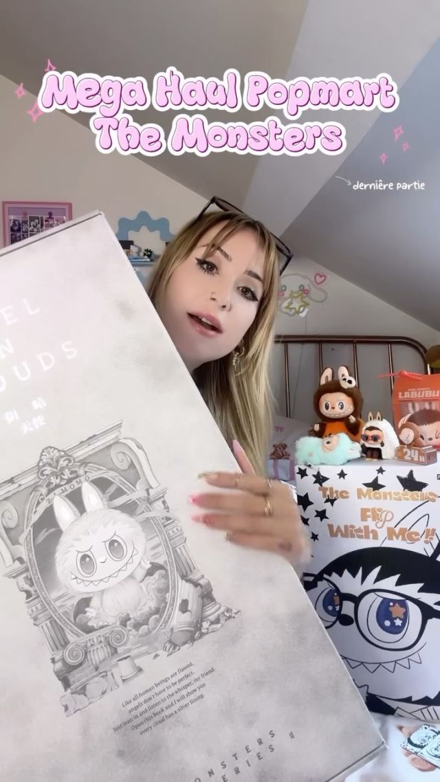 Mega Haul The Monsters 👹🩷
(dernière partie)

J'ai gardé le meilleur pour la fin, le Zimomo Angel in Clouds que je rêvais d'avoir 🤩 il est si GRAND !! 
Je l'adore il est trop beau 😫 

#labubu #themonsters #zimomo #angelinclouds #popmart #haul #unboxing